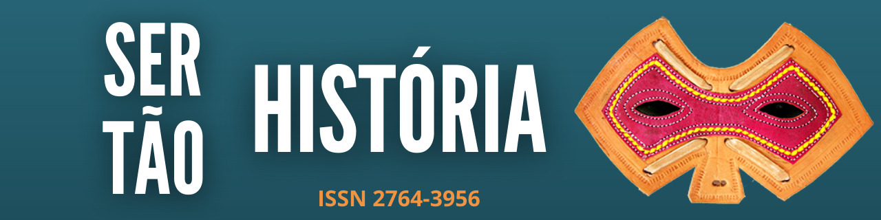 Cabeçalho da página com o nome na cor branca, fundo azul, a máscara de couro, símbolo da revista ao lado